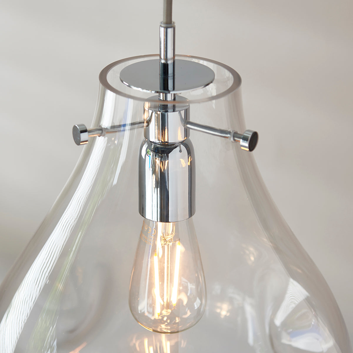 Clear glass & chrome plate