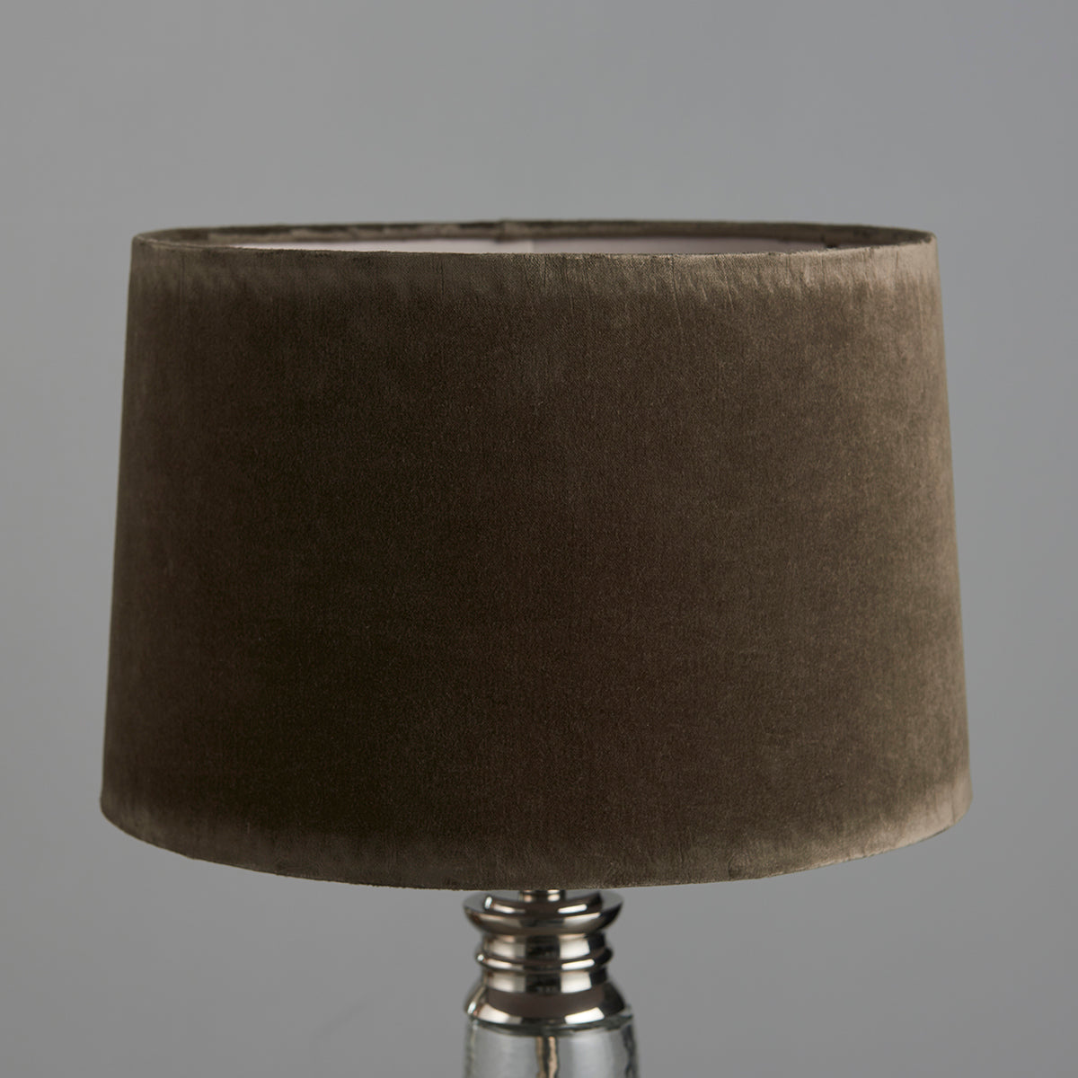 Nickel plate with grey velvet