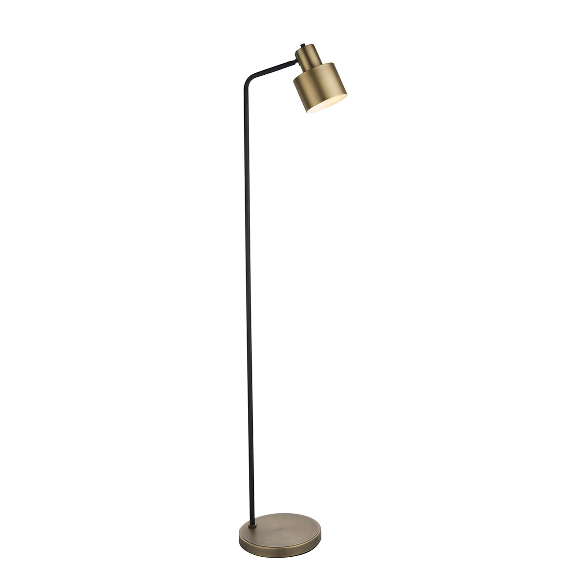 Matt antique brass plate & matt black