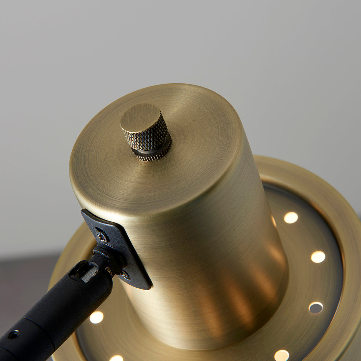Matt antique brass plate & matt black