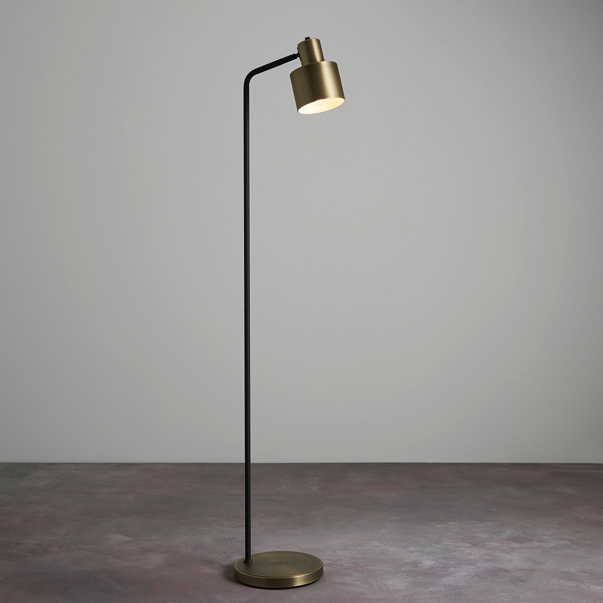 Matt antique brass plate & matt black