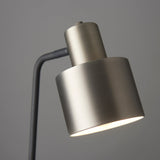 Brushed silver plate & matt black