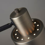 Brushed silver plate & matt black