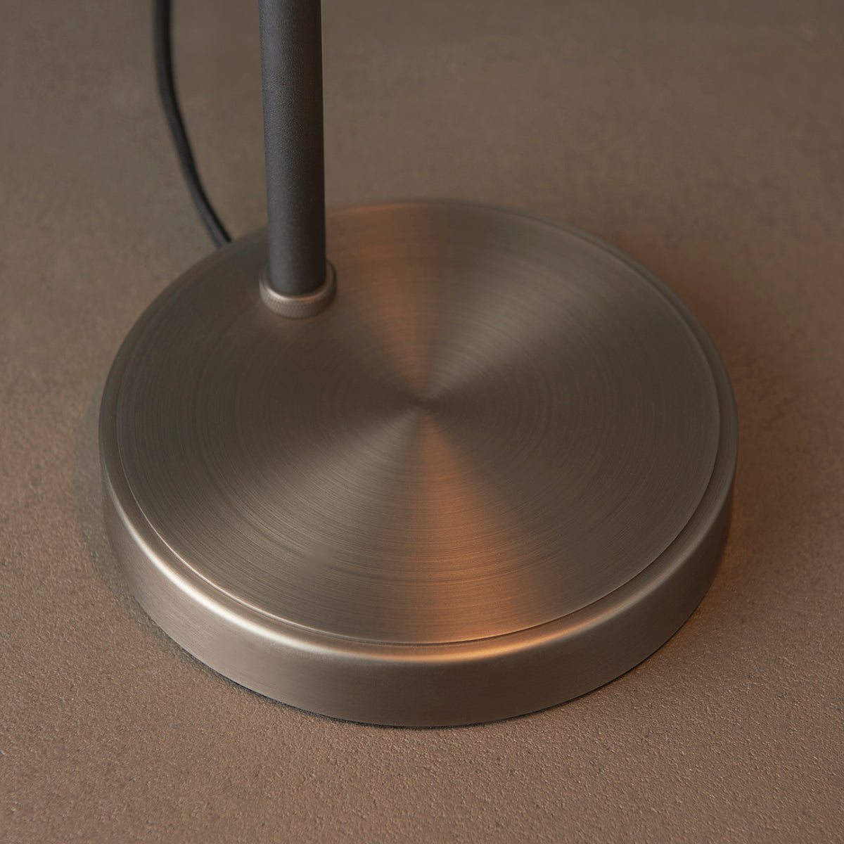 Brushed silver plate & matt black