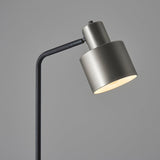 Brushed silver plate & matt black