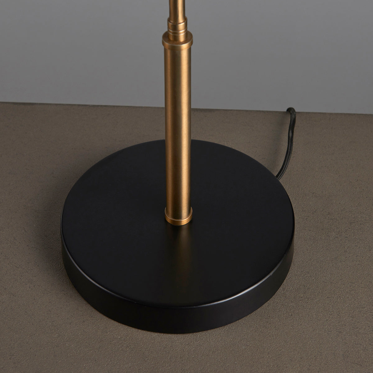 Satin black & aged brass paint