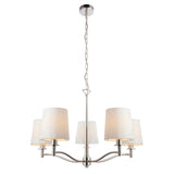 Bright nickel plate & vintage white fabric