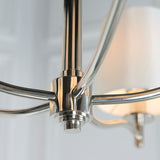 Bright nickel plate & vintage white fabric