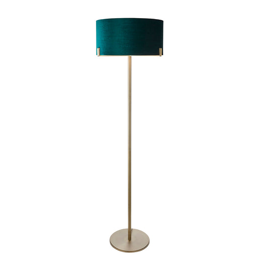 Matt antique brass plate & green velvet
