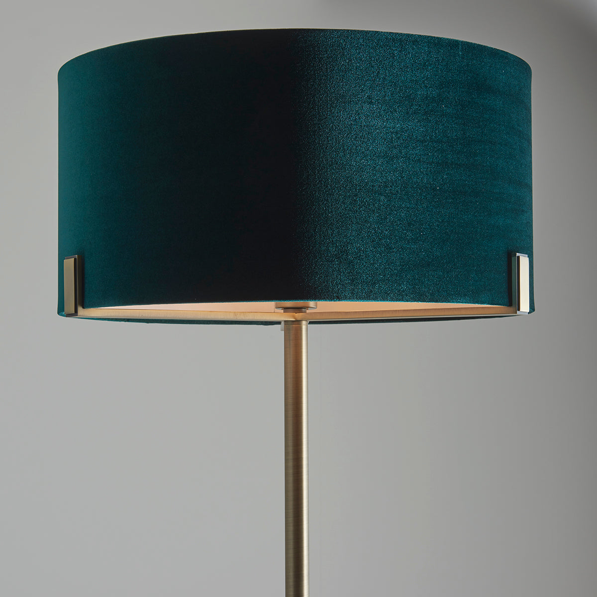 Matt antique brass plate & green velvet