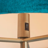 Matt antique brass plate & green velvet