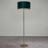 Matt antique brass plate & green velvet
