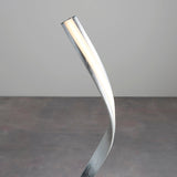 Silver leaf & white acrylic