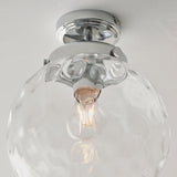 Chrome plate & clear dimpled glass