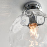 Chrome plate & clear dimpled glass