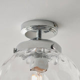 Chrome plate & clear dimpled glass