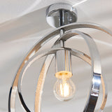 Chrome plate & clear faceted acrylic