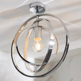 Chrome plate & clear faceted acrylic