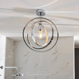 Chrome plate & clear faceted acrylic