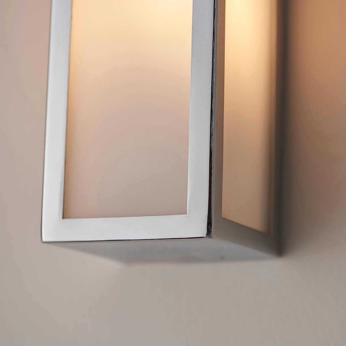 Chrome plate & frosted glass