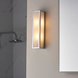 Chrome plate & frosted glass