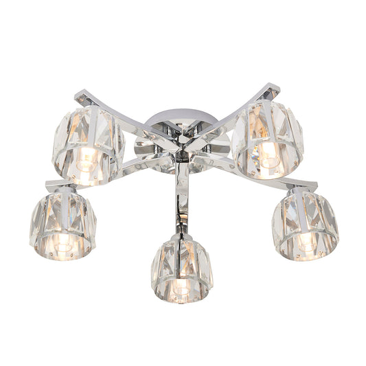 Chrome plate & clear crystal glass