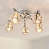 Chrome plate & clear crystal glass