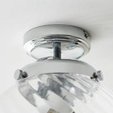 Chrome plate & clear spiral glass