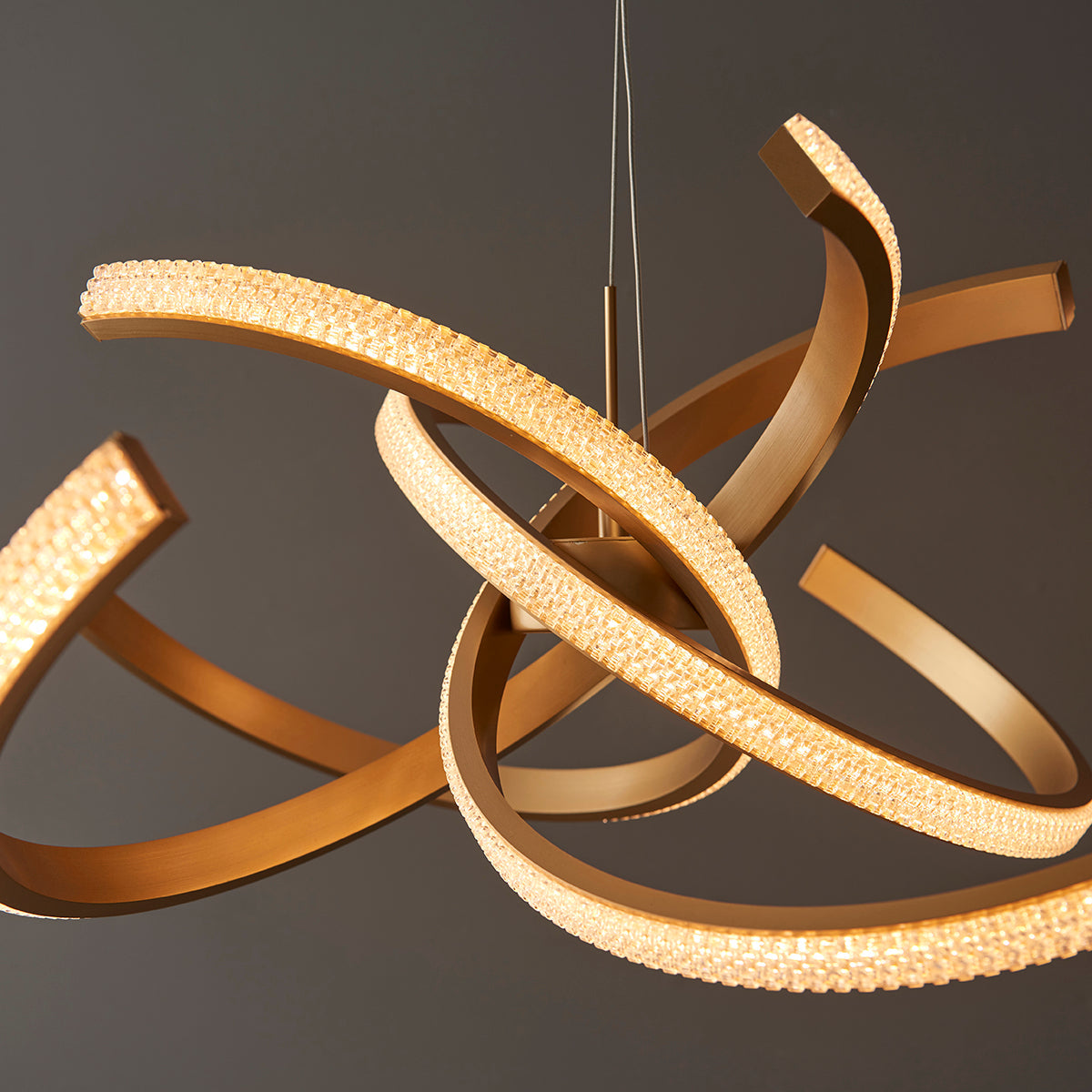 Satin gold paint & clear acrylic