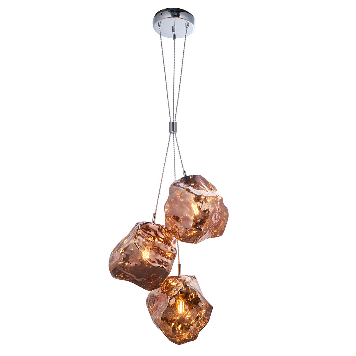 Copper metallic glass & chrome plate