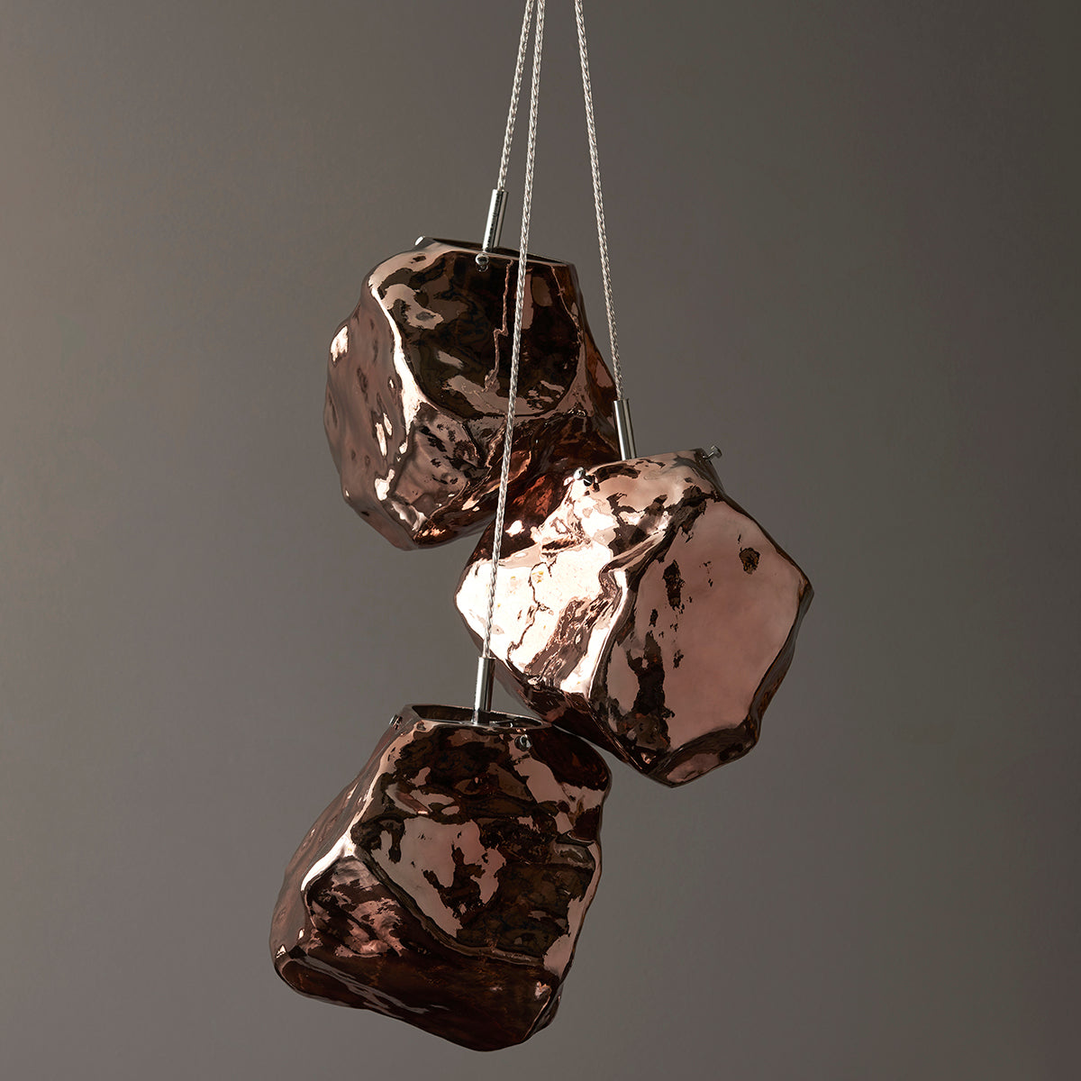 Copper metallic glass & chrome plate