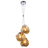 Bronze metallic glass & chrome plate