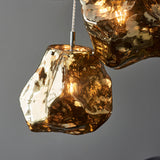 Bronze metallic glass & chrome plate