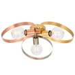 Brushed brass, nickel & copper plate