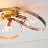 Brushed brass, nickel & copper plate