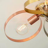 Brushed brass, nickel & copper plate
