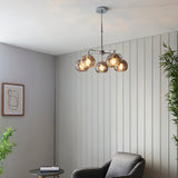 Chrome plate & smoked mirror glass