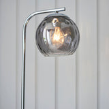 Chrome plate & smoked mirror glass