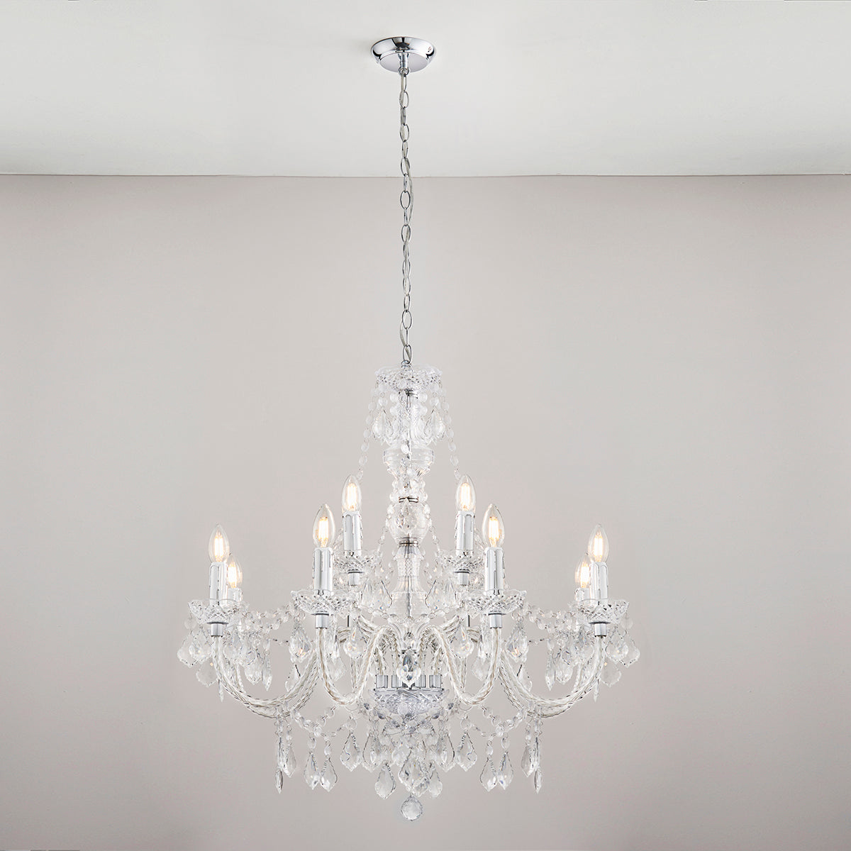 Clear acrylic & chrome plate
