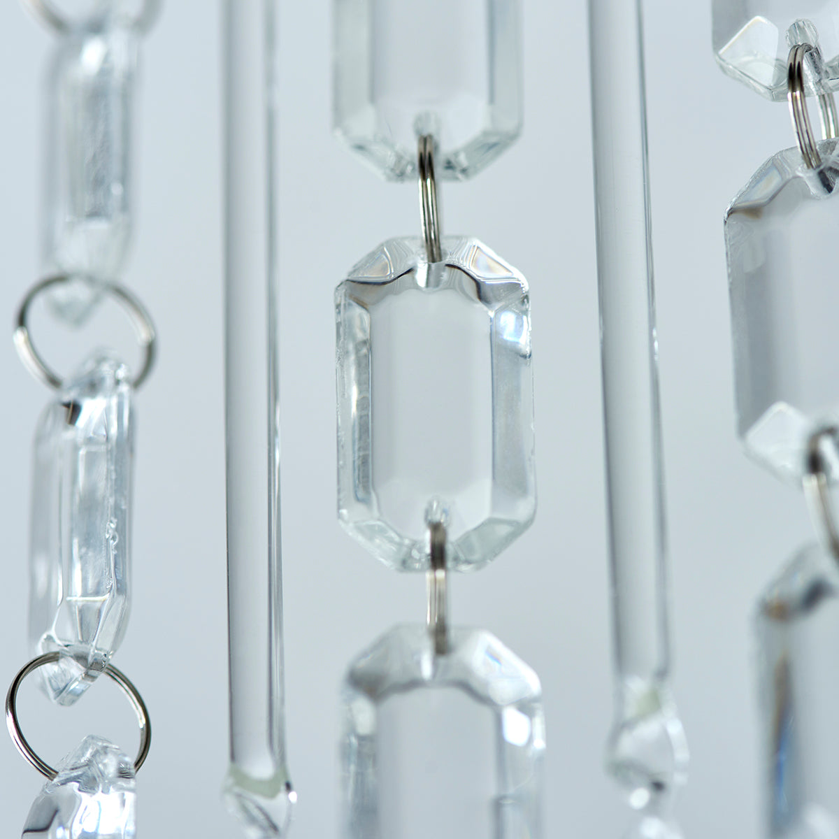 Chrome plate & clear crystal glass