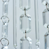 Chrome plate & clear crystal glass