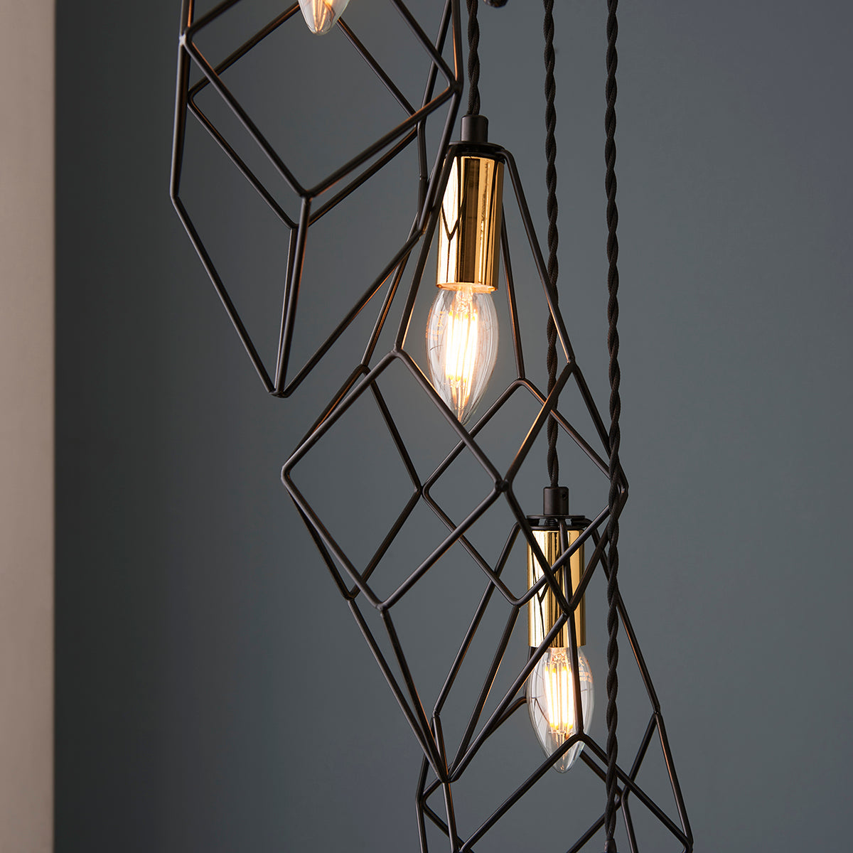 Matt black & gold effect plate