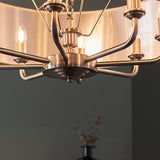Brushed chrome plate & natural linen