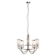 Bright nickel plate & ribbed bubble glass