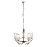 Bright nickel plate & ribbed bubble glass