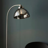 Bright nickel plate & mirrored glass