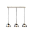 Bright nickel plate & mirrored glass