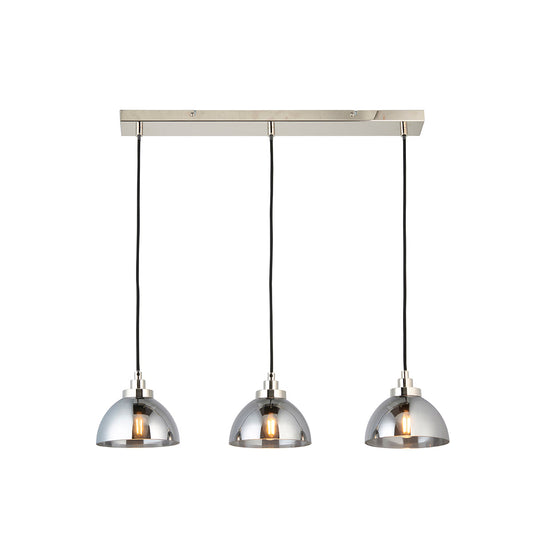 Bright nickel plate & mirrored glass