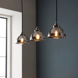 Bright nickel plate & mirrored glass