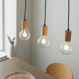 Matt black & natural wood